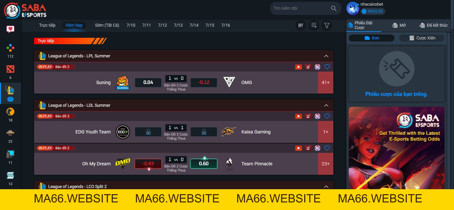 E-sports Oxbet gồm những môn nào? Cược ra sao? - Ma66