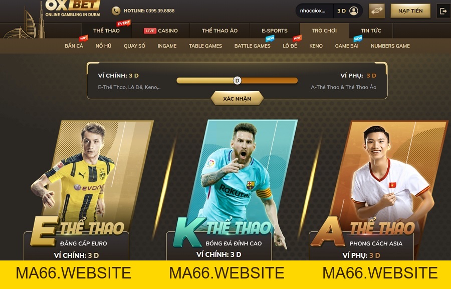 Thể thao Oxbet có những môn nào? Làm sao đặt cược? - Ma66