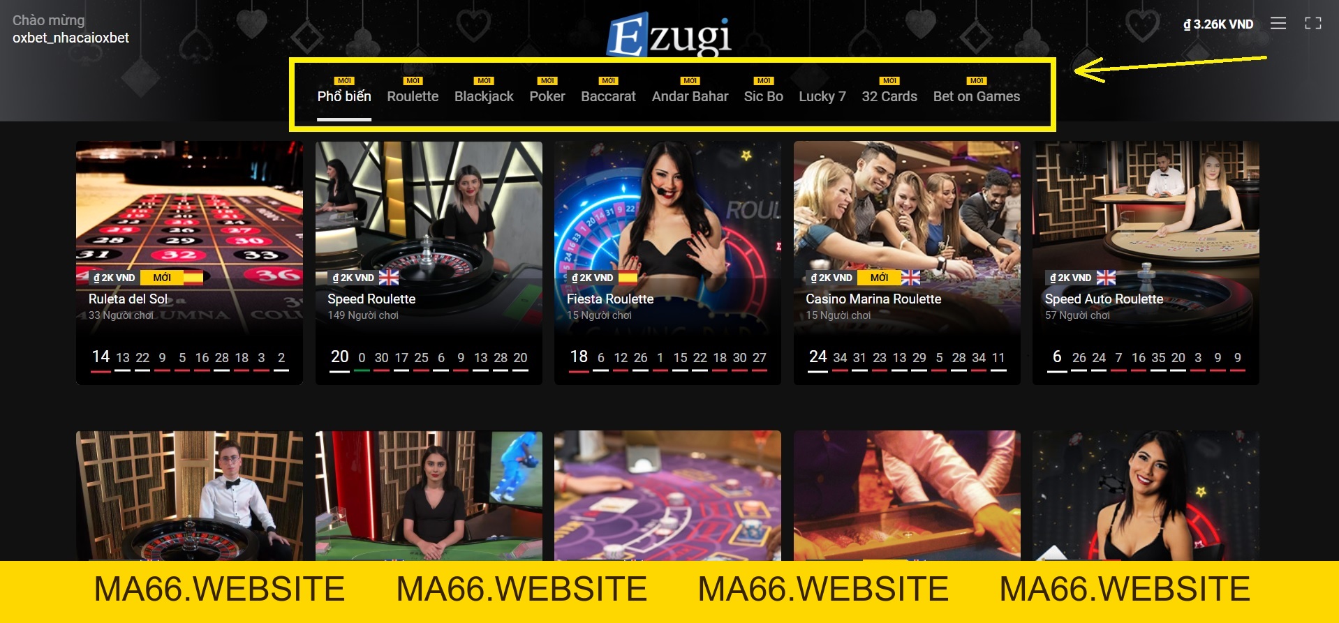 Ezugi là gì? Hướng dẫn chơi Ezugi tại nhà cái Oxbet - Ma66