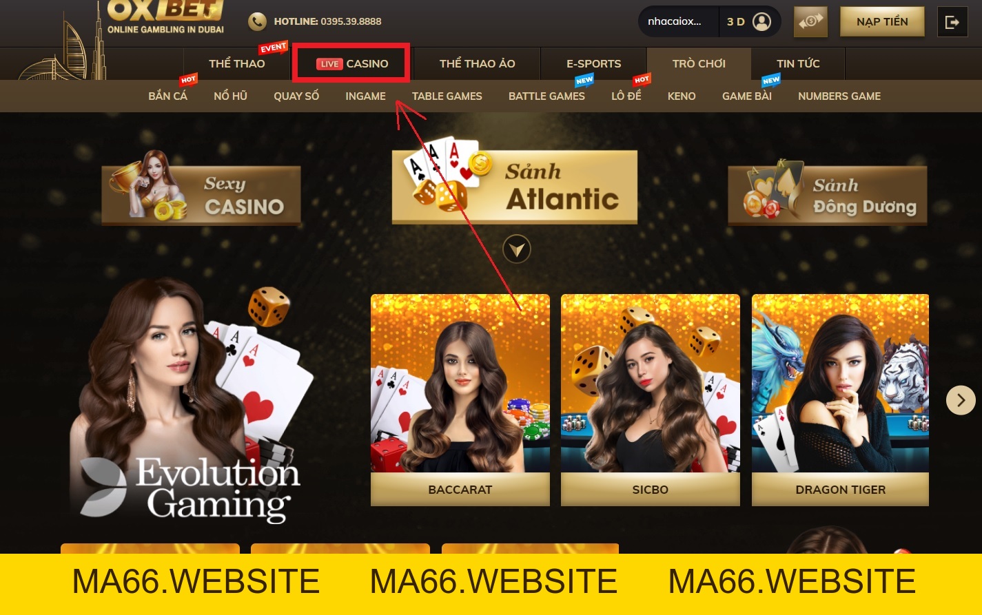 Live Casino Oxbet có những gì? Chơi như thế nào? - Ma66