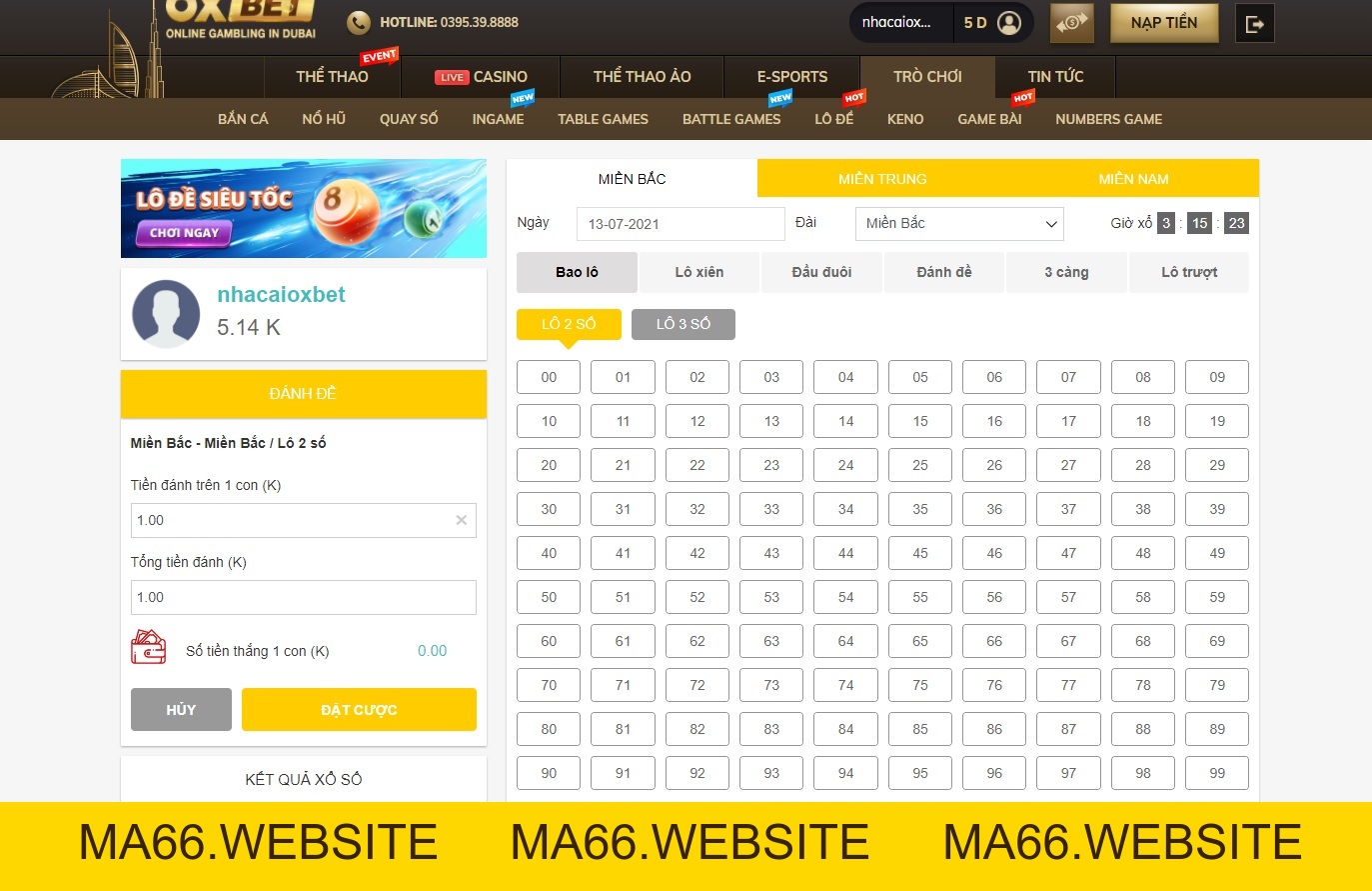 Lô Đề Oxbet có mấy loại? Cách đặt cược thế nào? - Ma66