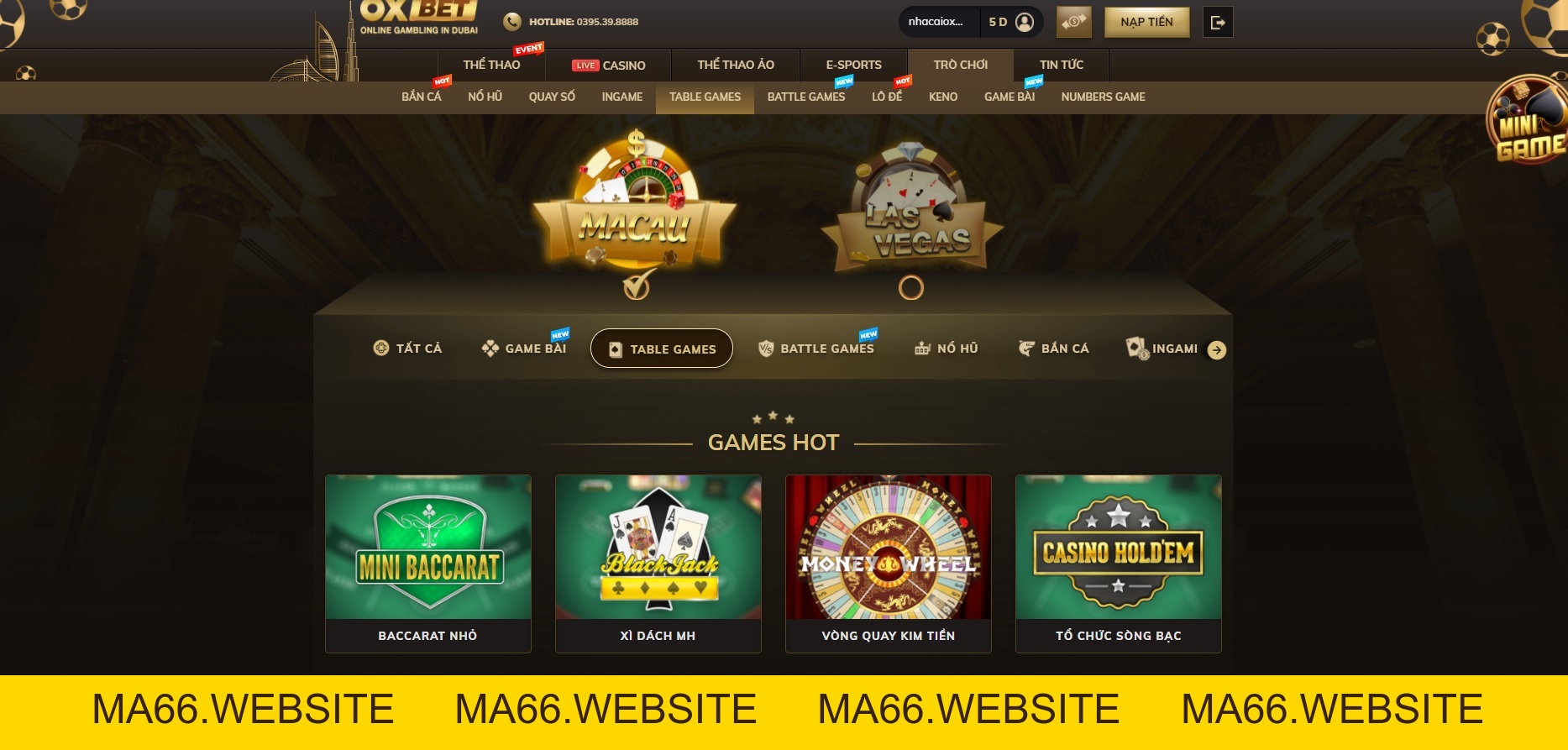 Table Games của Oxbet có những trò nào? Chơi gì dễ thắng? - Ma66